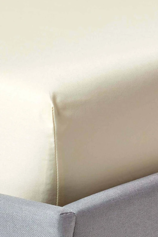 Image of Homescapes Cream Egyptian Cotton Fitted Sheet 1000 Tc, Single