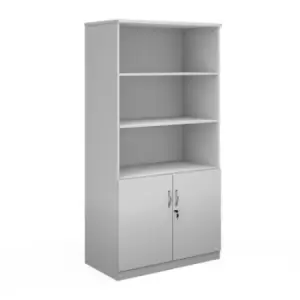 image of Deluxe combination unit with open top 2000mm high with 4 shelves - white