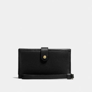 image of Coach Phone Wristlet Black