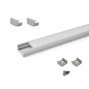 image of Moderix LED Aluminium Profile Corner 1m for LED Strip Light with Milky Cover, Pa