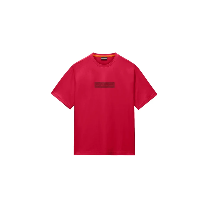 Image of T-Shirt Napapijri Box Logo Rouge Male XS