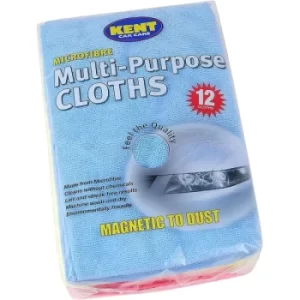 image of Kent Car Care Super Soft Microfibre Towels (Pack Of 12)