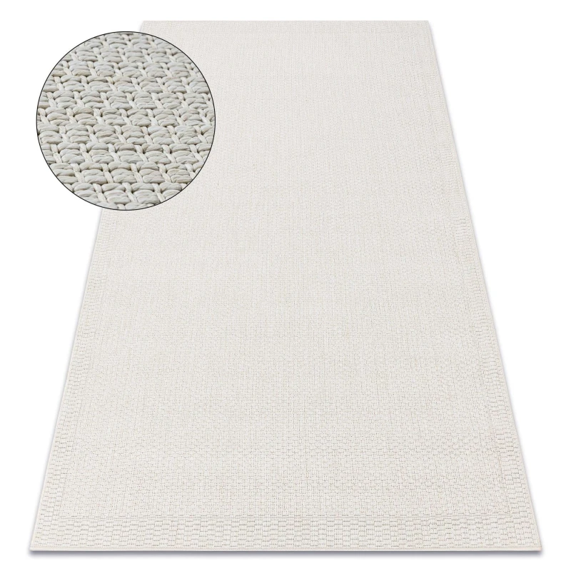 Image of RugsX Carpet Origi 3737 Cream - Frame Flat-Woven Sisal String 78X150 Cm