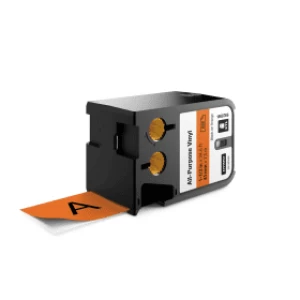 Image of Dymo 1868769 Black on Orange Label Tape 41mm x 7.5m
