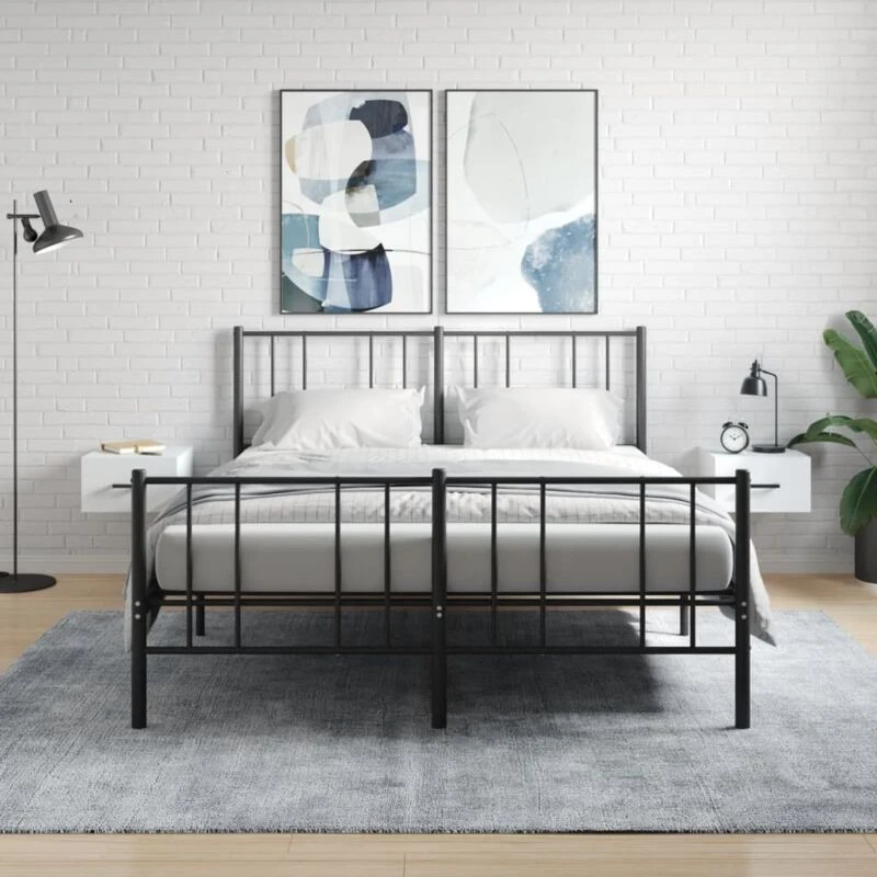 Image of VIDAXL Wall-mounted Bedside Cabinets 2 pcs White 35x35x20cm Vidaxl 8720845946623