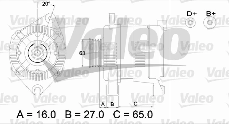 Image of Alternator VALEO 436340