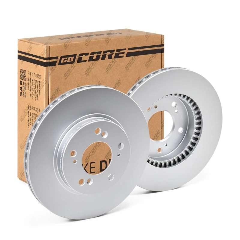 Image of goCORE GCH20102 Brake disc Front Axle, Vented, Cast Iron, Coated, without wheel studs Cast Iron Brake Disc (82)