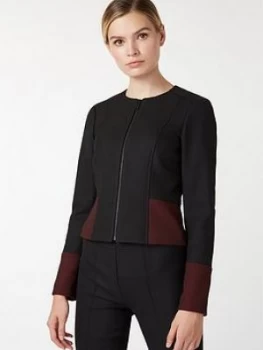 Image of Hobbs Corinne Jacket - Black Bordeaux