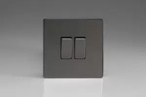 Image of Varilight 2-Gang 10A 1- or 2-Way Rocker Switch - XDI2S