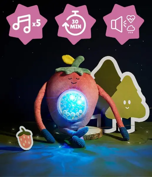 Image of Barnaby Plush Cuddly Strawberry Projector Nightlight
