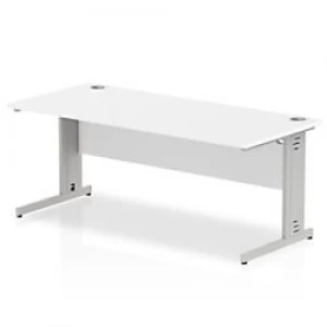 Image of Impulse Cable Managed 1800 Rectangle Desk White