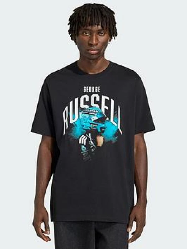 Image of Adidas Mercedes AMG T-Shirt Petronas Formula One Team George Russell Noir Male XL