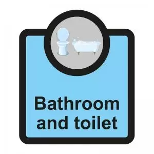 Image of Assisted Living Sign Bathroom and toilet - SA FMX 266 x 310mm
