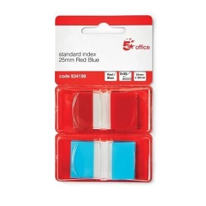Image of 5 Star Office Index Flags 50 per Pack 25mm Red and Blue Pack 2