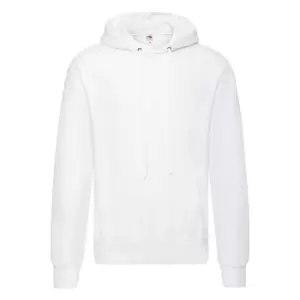 Image of Fruit Of The Loom Mens Hooded Sweatshirt / Hoodie (4XL) (White)