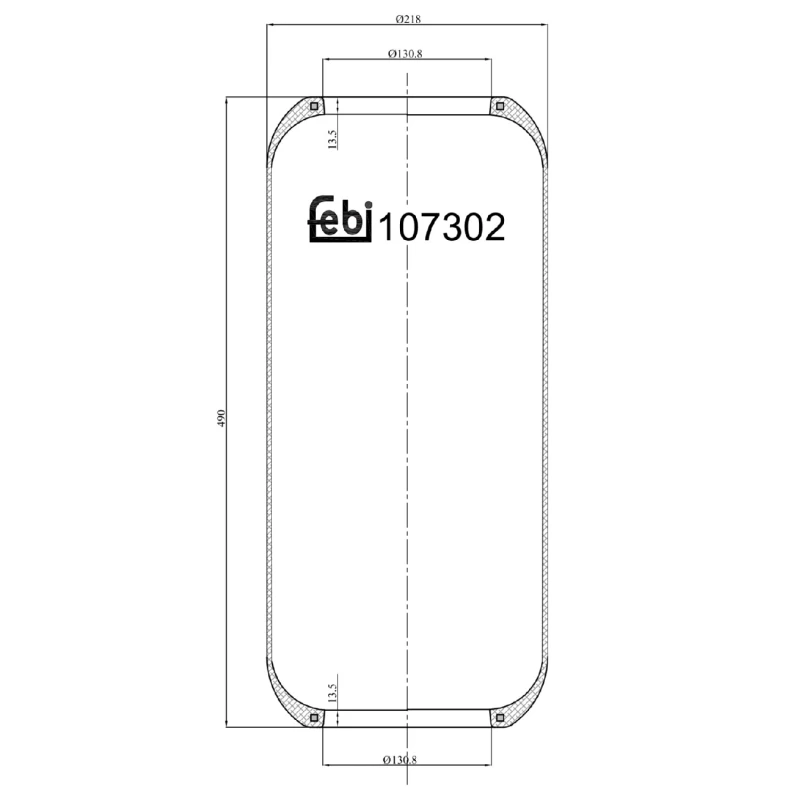 Image of FEBI BILSTEIN 107302 Boot, air suspension Boot,air suspension (324)