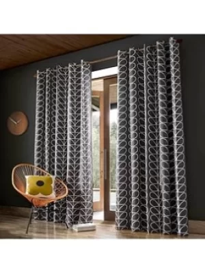Image of Orla Kiely Linear Stem Lined Eyelet Curtains 46X54