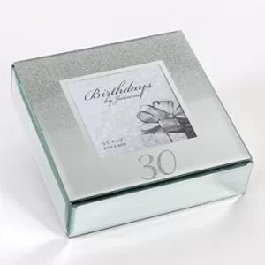 image of Birthdays by Juliana '30' Glitter Mirror Trinket Box