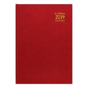 Image of Collins A44 A4 2019 Desk Appointment Diary Day to a Page Assorted