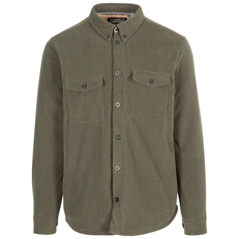 Image of Trespass Trespass Men Dattin Shirt in Dark Green Size: X-Small Dark Green XS Male 5063238243477