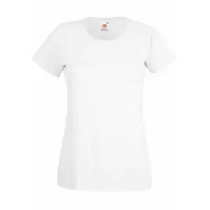Image of Womens/Ladies Value Fitted Short Sleeve Casual T-Shirt (XX Large) (Snow)