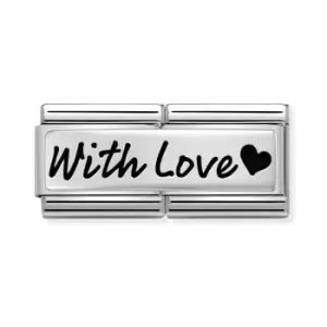 Image of Nomination Classic Silver With Love Double Charm