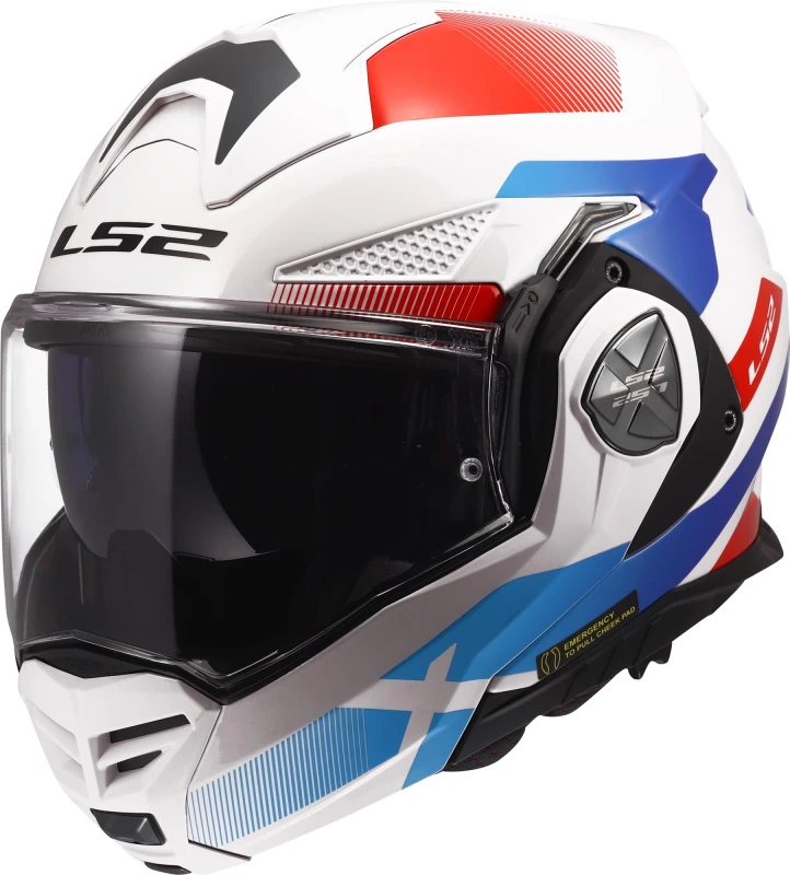 Image of LS2 FF901 Advant X Nova Helmet, white-red-blue, Size M for Men