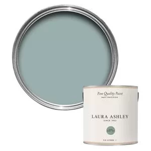 image of Laura Ashley Dark Duck Egg Matt Emulsion Paint, 2.5L