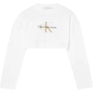 Image of Calvin Klein Jeans Archival Monologo Long Sleeve - White