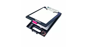 image of Clipcase A4 Clipboard with Built in Calculator Black CC200 BK