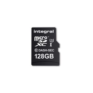 Image of Integral 128GB Micro SD Card MicroSDXC Cl10 U3 R-95 W-60 Mb/S + Adapter Dash & Security Cam