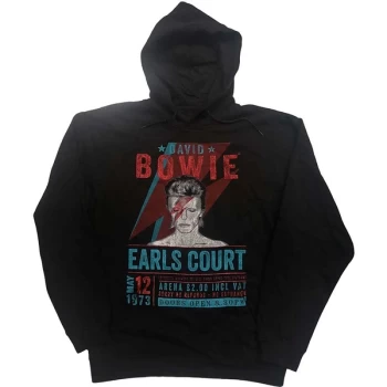 Image of David Bowie - Earls Court '73 Unisex Large Hoodie - Black