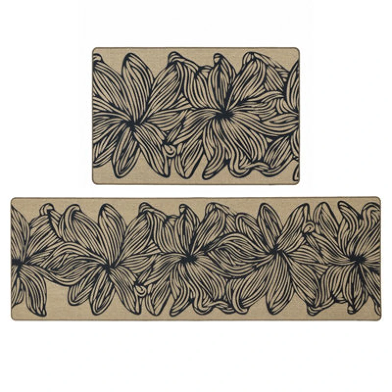 Image of JVL JVL Elegance Machine Washable Doormat and Runner Door Mats 50x150cm Brown 72511605000
