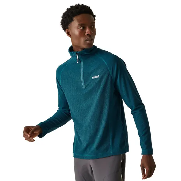 Image of Regatta Mens Montes Lightweight Half Zip Summer Fleece Top XL - Chest 43-44' (109-112cm) Moroccan Blue RMA212-4VK-XL