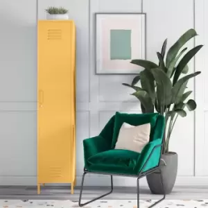 Image of Cache Single Metal Locker Storage Cabinet Yellow By Novogratz