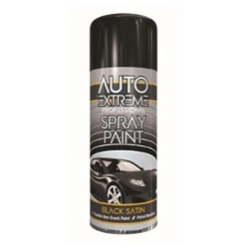 Image of Paint Factory Auto Extreme Black Satin Car Paint 400Ml (spray), Black 1929