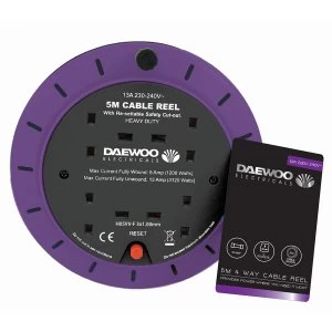 Image of Daewoo 4 Gang 5m Cable Reel