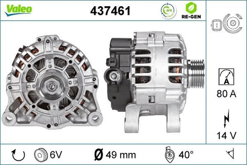 Image of Alternator VALEO 437461
