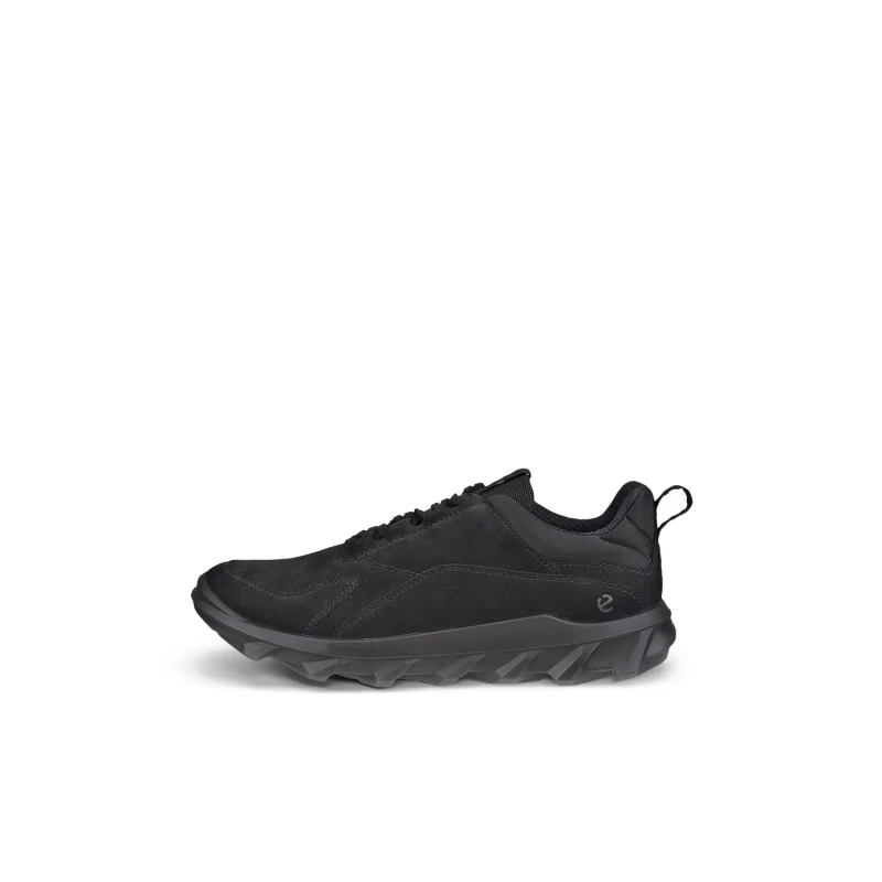 Image of Ecco MX 820313 Leather Textile Womens Low Top Trainers - Black - Size:UK 4.5