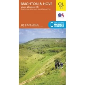 Image of Ordnance Survey Explorer OL11 Brighton & Hove Map With Digital Version