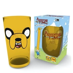 image of Adventure Time Jake Face Coloured Glass Premium Large Glass