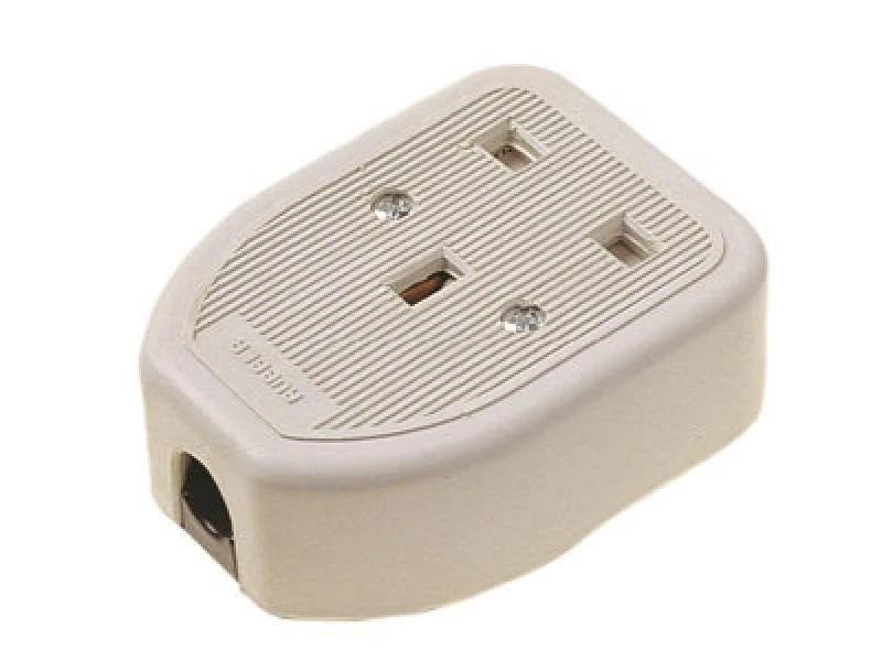 Image of Dencon 9413Wnb Rubber Trailing Socket 13A 1-Gang White Dcn9413Wnb