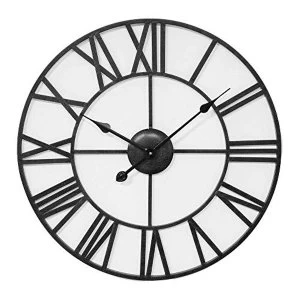 Image of HOMETIME? Wrought Metal Cut Out Wall Clock - 60cm