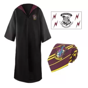 image of Harry Potter Robe, Nectie & Tattoo Set Gryffindor Size L