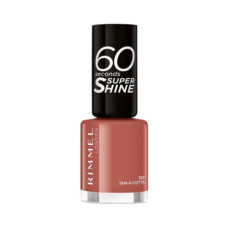 Image of Rimmel 60 Seconds Super Shine Nail Polish - 707 Tan-A-Cotta