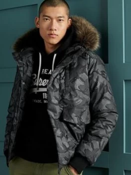 Image of Superdry Everest Bomber Jacket - Grey Size M Men
