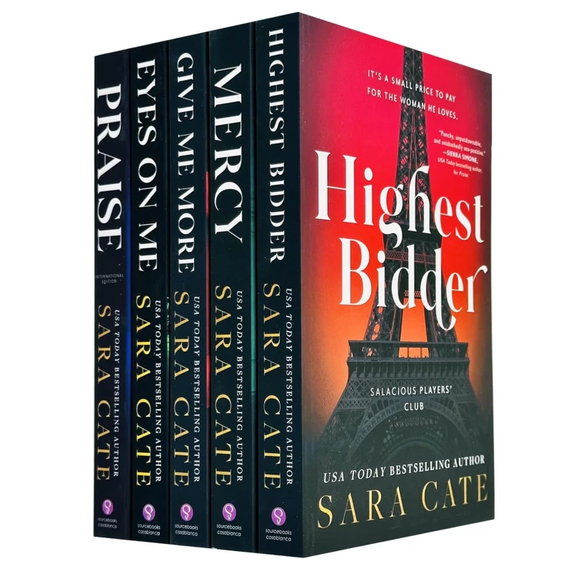 Image of Salacious Players Club Series 5 Collection By Sara Cate Praise, Eyes On Me, Give Me More, Mercy, Highest Bidder Sara Cate Books