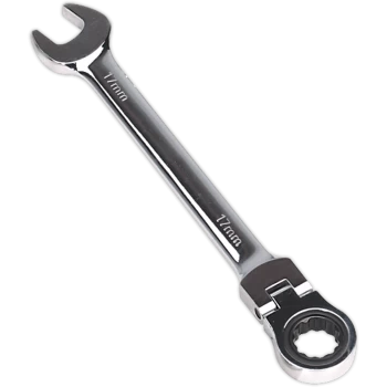Image of Sealey Flexible Head Ratchet Combination Spanner Metric 17mm