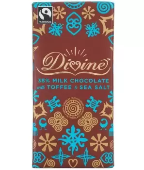 image of Divine Milk Chocolate with Toffee & Sea Salt 100g