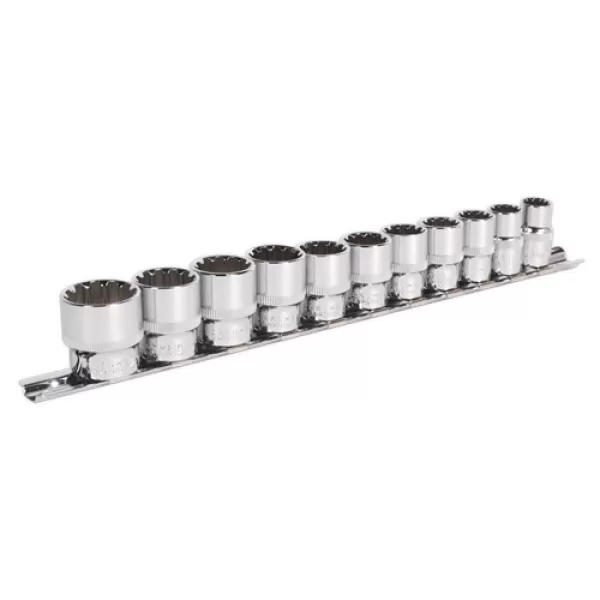 Image of Genuine SEALEY AK69911 Socket Set 11pc 3/8Sq Drive Total Drive®